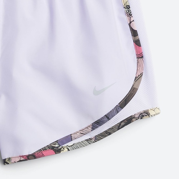 NWT- Nike Tempo Performance Athletic Shorts - Lilac with Floral Trim - Small - Picture 3 of 3